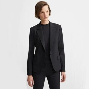Theory Gabe B Sevona Wool-Blend Blazer Black Size 10 Professional